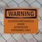 Signmission Elevator Mechanical Room Authorized Personnel Only OSHA Warning Sign, Plastic, 10in W x 7in L, 2PK OS-2PACK-WS-P-710-L-12105 - alternate 8